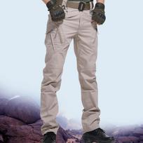 Vyriškos karinės taktinės kelnės SWAT kovinės karinės kelnės vyriškos kišenės su daugybe kišenių lauko vandeniui atsparios laisvalaikio krovininės kelnės Taktinės kelnės S chaki