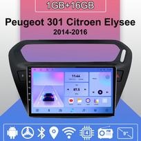 Android Carplay Automobilio Radijas Peugeot 301 Citroen Elysee 2014-2016 Multimedia Grotuvas Galvos Vienetas Stereo GPS Navigacija BT WIFI 2+32GB 1+16GB juoda