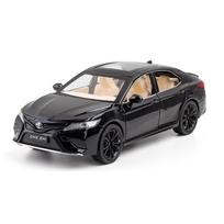 1/24 mastelio „Toyota Camry“ lydinio automobilio modelis, šviesos ir garso efektų žaislai berniukams, gimtadienio dovanos vaikams, žaislai, automobilių kolekcija juoda