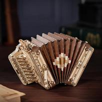 3D mediniai dėlionės žaidimai Saksofonas Būgnų rinkinys Akordeonas Violončelė Rankdarbiai Žaislai vaikams Vaikams Suaugusiems Gimtadienio dovanos style 2 gelsvai ruda