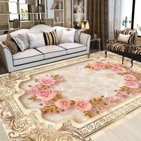 Prancūziška rožė svetainės dekoratyvinis kilimas prabangus namų kilimėlis sutirštintas flanelinis kilimėlis prie lovos miegamajam pritaikomas gėlių kilimas 60x90cm door mat