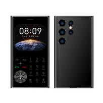 Mažas mobilusis telefonas 2 SIM kortelių fotoaparatas žibintuvėlis MP3 FM Magic Voice 2,01  ekranas 2G GSM mygtukas mobilieji telefonai Without TF card juoda