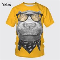 3D linksmas begemoto grafikos marškinėliai, pilnas spausdinimas, vyriški, juokingi begemoto T-shirt, trumpos rankovės, didelio dydžio, gyvūno T-shirt, gatvės stilius 6XL