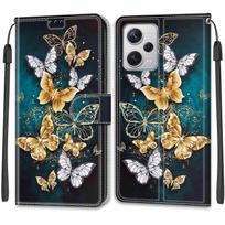 Prabangus dažytas odinis dėklas, skirtas Redmi Note12 Note11 Note10 Note9 Note8T Piniginės knygos stiliaus apsauginis dangtelis, skirtas Redmi 10C K40S 9A 9C 10A 6A 7A Redmi10 Redmi K50 Ultra