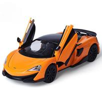 1/32 McLaren 600LT Super Sport žaislinio automobilio modelis Metalinis lieto metalo transporto priemonės miniatiūra Su garsu ir šviesa Kolekcijos dovana vaikams oranžinė
