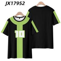 Animacinis Ben10 Alien Force 3D spausdintas marškinėlis moterims vyrams vasarinis trumpomis rankovėmis viršus vaikiškas juokingas Cosplay Ben Tennyson marškinėliai kostiumas L