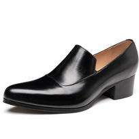 Retro Vyriški Verslo Batai Aukšti Kulniukai 5 Cm Aukščio Prabangūs Natūralios Odos Rankų Darbo Kokybė Elegantiški Vestuvių Socialiniai Formalūs Batai Vyrui 38