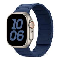Magnetinis laikrodžio dirželis Apple Watch ultra 2 - Silikoninė apyrankė iWatch Series S10/9/8/7/6/5/4/3/2/1 49mm 45mm 44mm 40mm 42mm 46mm 41mm 38mm 46mm S10 tamsiai mėlyna spalva