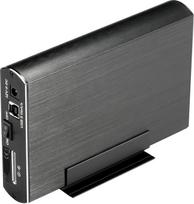 Deltaco 3.5" HDD enclosure, black aluminum (MAP-GD34U3)