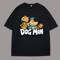 Pasaulio knygos diena DogMan Policijos marškinėliai Dogman Animaciniai personažai Katė Trumpomis rankovėmis Vyrams Viršus Vasaros Sportinis Bėgimo Laisvi marškinėliai XS juoda
