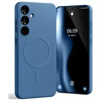 Mercury MagSafe Semi-Silicone Case for Samsung Galaxy S24 FE S721, blue