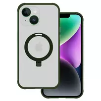 TEL PROTECT Magical phone case with stand and MagSafe support for iPhone 13 green
