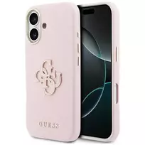 GUESS FW Resin Logo phone case for iPhone 17 Pro pink