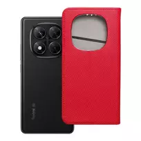 OEM SMART CASE Book for XIAOMI Redmi Note 14 Pro 5G / 14 Pro Plus 5G, red