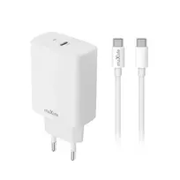 maXlife MXTC-10 travel charger | 20W | PD, QC, PPS | USB-C | with USB-C to USB-C cable included | white