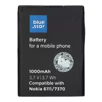 Blue Star Battery for Nokia 6111 / 7370 / N76 / 2630 / 2760 / N75 / 2600 Classic 1000 mAh Premium