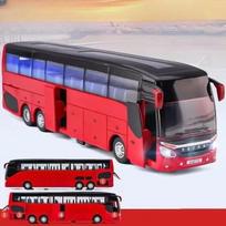 Naujas 1/32 lydinio vieno sluoksnio autobuso automobilio modelio žaislai, liejamo metalo modeliavimo metalo verslo autobuso transporto priemonės garso šviesa, traukiama atgal vaikams dovanų žaislas raudona