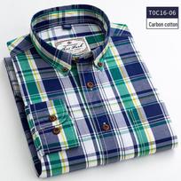 Vyriški Slim Fit languoti medvilniniai marškiniai - pavasario/rudens ilgomis rankovėmis, korėjietiško stiliaus kasdieniai L