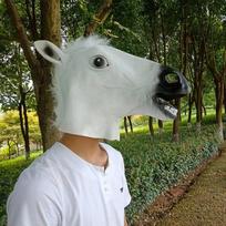 Arklio Galvos Kaukė Cosplay Kostiumų Vakarėliui Juokinga Helovino Arklio Galvos Kaukė Galvos Apdangalas balta