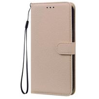 Prabangus vientisos spalvos odinis piniginė telefono dėklas For Xiaomi Redmi Note 4 4X 5A 5 6 7 8 9 10 Pro 10S 9S 8T Dėklai Dangtelis Moterims Vyrams Redmi Note 4 smėlis