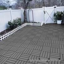 Vandeniška neslydi PVC lauko grindų danga balkono ir terasos renovacijai Single Piece Price (11 pieces per sq. meter) eksporto kokybės plastiko mediena, tamsiai pilkos spalvos