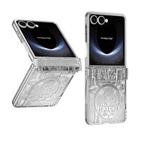 Dėklas Samsung Galaxy Z Flip7 6 5 4, korpusas su lanksto apsauga, plonas PC, atsparus smūgiams, viso korpuso apsauga nuo kritimo Galaxy Z Flip4 sidabras