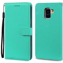 A8 Plus Case For Samsung Galaxy A8 2018 Case A530F SM-A530F Wallet Flip Leather Case For Samsung A8 Plus 2018 A8+ A730F Cover A8 2018 A530F dangaus mėlyna spalva
