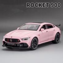 1/24 ROCKET 900 Lydinio Žaislinio Automobilio Modelis Guminės Padangos Simuliuotas Interjeras 6 Atidaromos Durys Kolekciniai Automobilio Papuošalai Vaikų Žaislas Berniuko Dovana rožinė