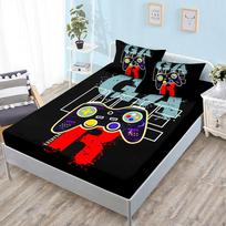 New Gamepad Gaming Sheet Bed Mattress Protector Gamer Bedding Elastic Fitted Sheet Kids Boys Bed Cover Twin Full Queen King Size 90x190x40cm 2pcs
