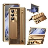 Aukštos klasės verslo rašiklio laikiklio lankstas telefono dėklas stovas smūgiams atsparus dangtelis Samsung Galaxy Z Fold 7 6 5 4 grūdintas ekrano apsauginis stiklas Galaxy Z Fold7
