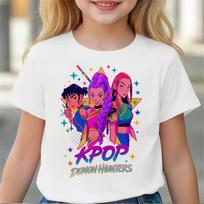 KPop Demonų medžiotojai Tigro merginos Berniukai Marškinėliai K-Pop Demonų medžiotojai Vaikų drabužiai Marškinėliai Miela animacinių filmų spauda Marškinėlių viršūnės 110