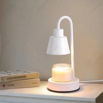 HOMZY Elektrinė žvakių lydymo stalinė lempa Retro žvakių šildymo lempa Saugus žvakių lydymo šildytuvas Šviesos pritemdymo jungiklis miegamojo dekoravimui White&EU  Plug