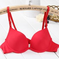 Mažesnio krūtinės mergaitei Push Up liemenėlė Seksualūs silikoniniai apatiniai prilaikantys liemenėlės 34.0 raudona