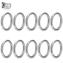 10 vnt. ASTM F136 titano lankeliai nosies auskarai 20G 18G 16G Septumo žiedas Kūno pirsingas Cirkonis Helix Kremzlė Rook Auskaras 16G 1.2x10mm