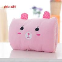 Miela animacinė rankų šildyklė-pagalvė biuro poguliams 20*30 cm (150g) rožinės zuikio spalva