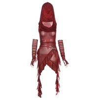 2KWEIRD Gatvės stiliaus 90-ųjų Grunge Tinklelio Skaidri su gobtuvu viršutinė dalis Cyber Y2K Nereguliarus kraštas Klostės Džemperis Moteriškas prigludęs marškinėlis su rankogaliais S raudona