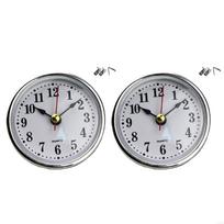 62KD Mini Laikrodžio Įdėklas 65mm Apvalus Mechanizmas Baltas Ciferblatas su Aukso arba Sidabro Apvadu Lengvai Skaitomi Arabiški/Pasirenkami Skaičiai