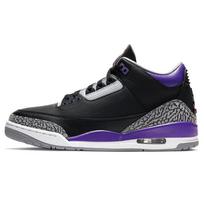 Air Jordan 3 Retro Court Purple Unisex Sportbačiai Juodi Cementiniai-Pilki Balti CT8532-050 36.5