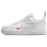 Nike Air Force 1 žemi su išpjovomis Swoosh - Balti vyriški kedai University-Red DO6709-100 41