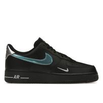 Nike Air Force 1 07 Juodi Mėlyni Žaibo Vyriški Sportbačiai Vilko Pilki Metaliniai Sidabriniai FD0654-001 45