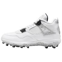 Air Jordan 4 Retro TD Cleat White Cement Unisex Sportbačiai Fire-Red Black Tech-Grey HQ0207-106 43