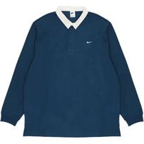 Nike logotipo rašto sagomis ilgomis rankovėmis polo marškinėliai vyriški viršutiniai drabužiai Mėlyni DQ5222-460 L