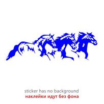 Ck3386 #Running Horses Vinilinis automobilio lipdukas, atsparus vandeniui, šaltas, atsparus vandeniui, nuimamas lipdukas, lipnūs automobiliniai lipdukai 25x8 cm