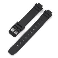 Dirželis Casio LA-20WH Juodas Derva TPU Laikrodžio Juosta Moterims Sportinis Vandeniui Atsparus Silikonas Nerūdijančio Plieno Sagtis Apyrankė 10mm 10mm juoda