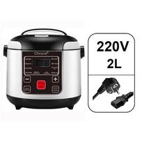 12V 24V 220V Mini Rice Cooker Car Truck Soup Porridge Cooking Machine Food Steamer Heating Lunch Box Meal Heater Warmer 2L