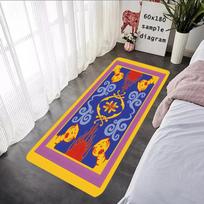 Aladino kilimas Grindų kilimėlis Grafiškai atspausdinti flaneliniai durų kilimėliai voniai, virtuvei, įėjimui Kilimas Namų dekoras 40X60cm