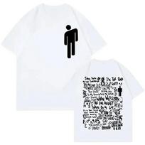 Crew Neck T - Shirt with Billie Eilish Icon Lyric Collage Creative - Inspired Graphic Featuring Pop Art for Fans Billie Eilish S