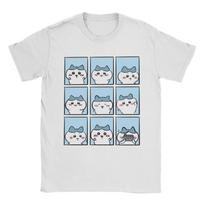 Chiikawa Balta Skraidanti Voverė T-shirt Vyriški Medvilniniai Viršutiniai Drabužiai Laisvalaikio Apvalia Kaklo Trumpomis Rankovėmis S