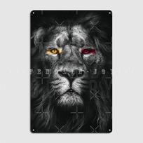 Galatasaray Aslan Plakatas Metalinė Plokštelė Sieninė Freska Sieninė Retro Plokštelės Skardos Ženklas Plakatas 20x30cm（7.8x11.8inch） gray