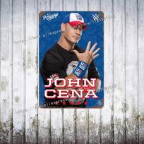 John Cena Imtynininkas Kultūristas Raperis WWE Plakatas Senovinis Skardinis Metalo Ženklas Dekoratyvinė Plokštelė Barui Vyro Urveliui Klubui Sienos Dekoracija 20x30cm（7.8x11.8inch）